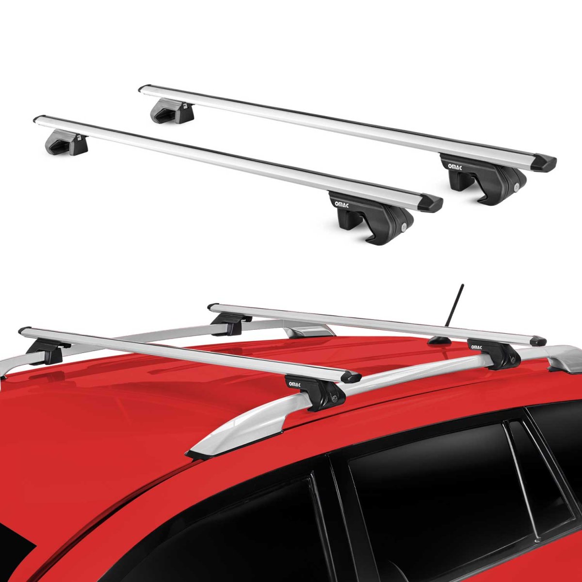 MINI COUNTRYMAN Roof Rack - Omac - OMAC Basic V1 Raised - Silver - '17-'24